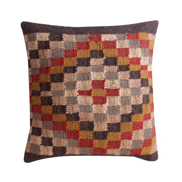 Set Of 2 Indian Kilim Rug Cushion Handwoven Jute Moroccan Cushions Cover  8311 
